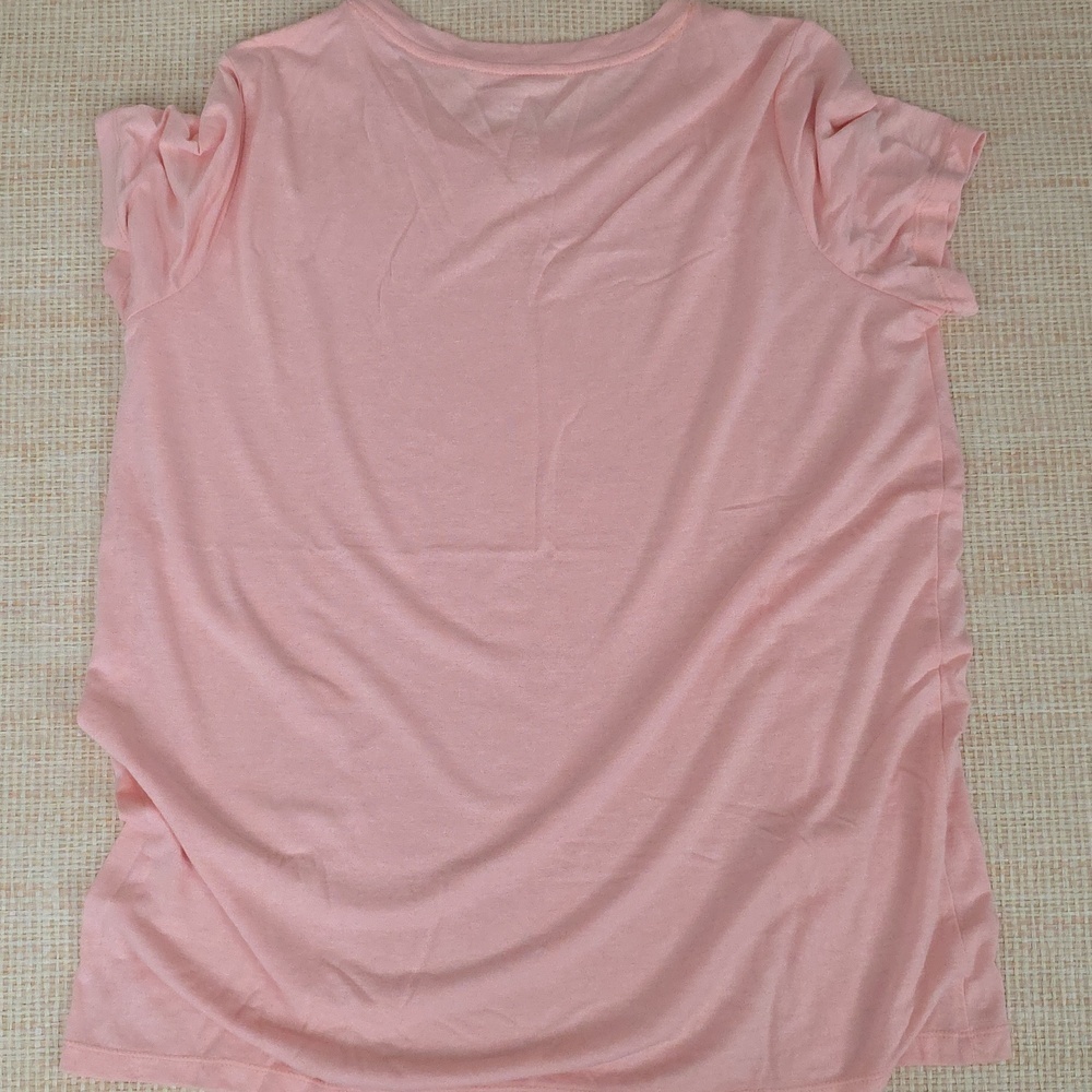 St. John's Bay Active XL Pink Ruched Side Tunic Top Adjustable Drawstring Short - Picture 5 of 7